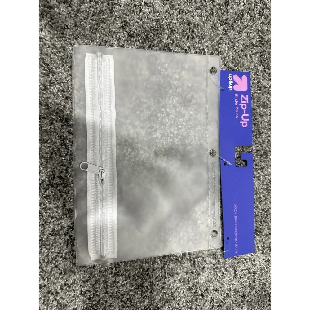 Lot of 19 Up & Up Zip-Up Binder Pouches Clear Plastic Pencil Case 10x7¼